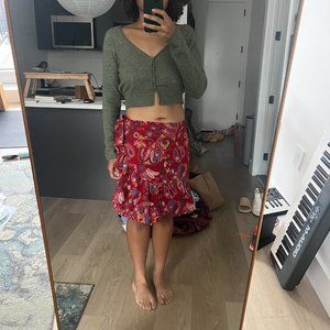 LOFT Wrap Mini Skirt
